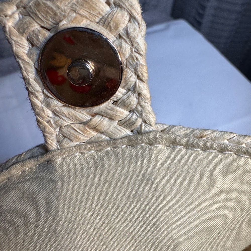 A New Day Cream Woven Backpack with Black Straps - Picture 6 of 13
